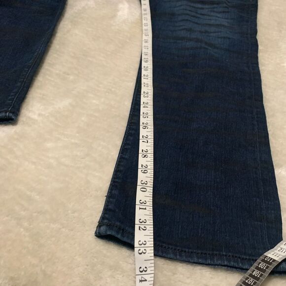 True Religion Geno Relaxed‎ Slim Blue Mens Striped Print  Jeans Size 44x33 - Picture 5 of 8